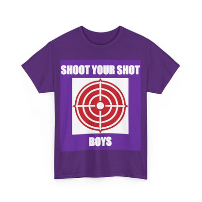 Shoot Your Shot (Purple) - Unisex Heavy Cotton T-Shirt