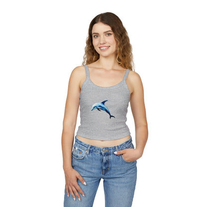 Dolphin - Women's Spaghetti Strap Tank Top