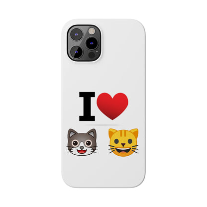 I Heart Cats - Slim Phone Cases