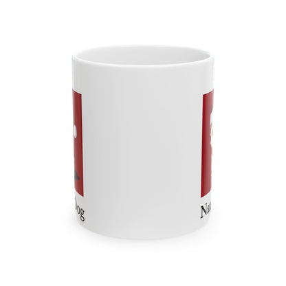 Christmas - Feliz Naughty Dog 2 (White) - Ceramic Mug, (11oz, 15oz) - Better Mode