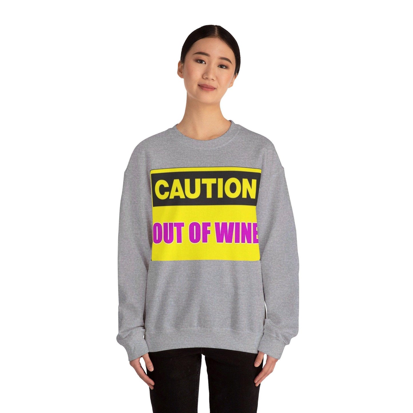 Caution Wine - Unisex Heavy Blend™ Crewneck Sweatshirt