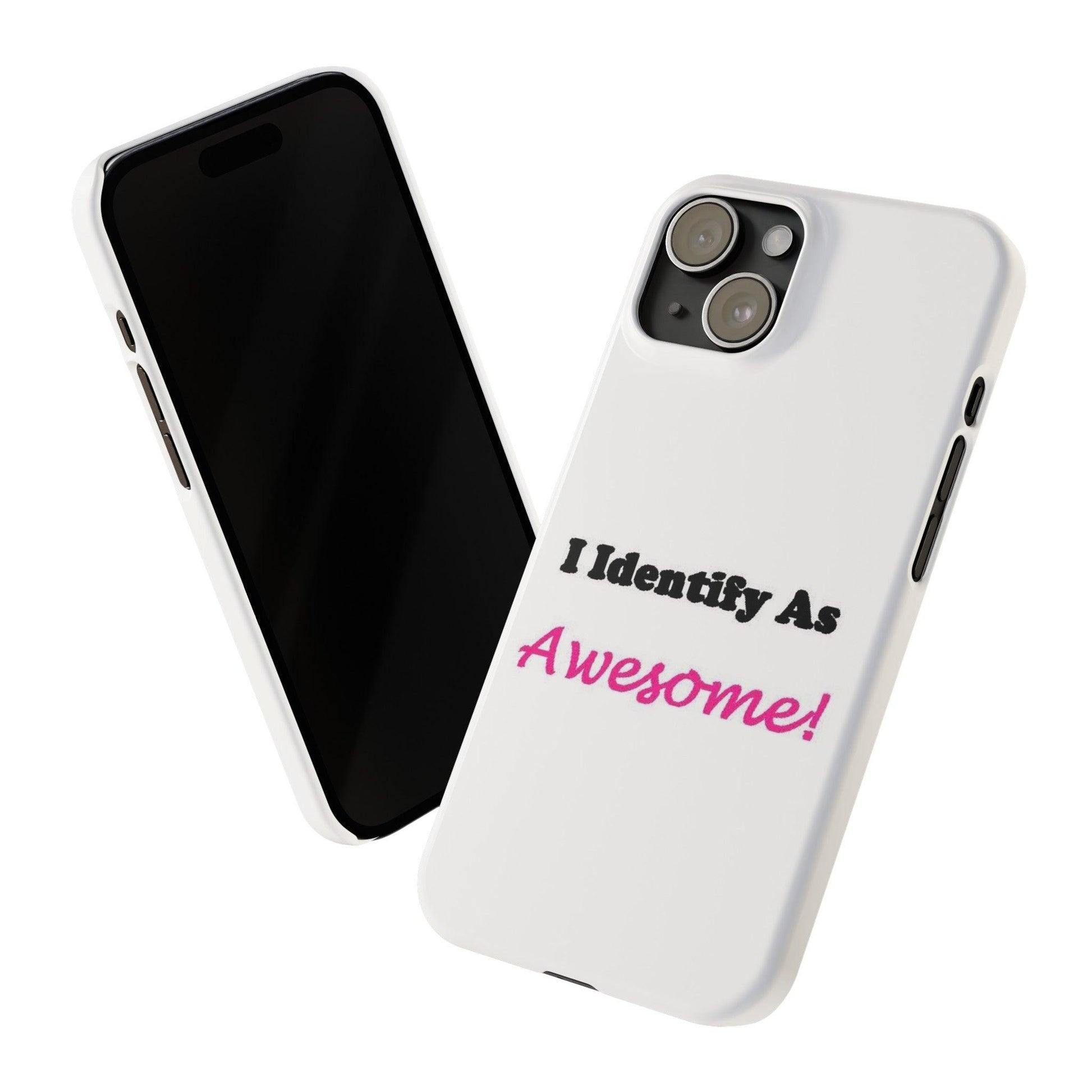 ID Awesome (White) - Slim Phone Cases - Better Mode