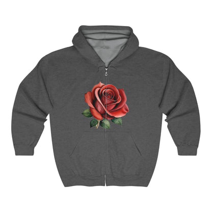 Rose 1 - Full Zip Hooded Sweatshirt