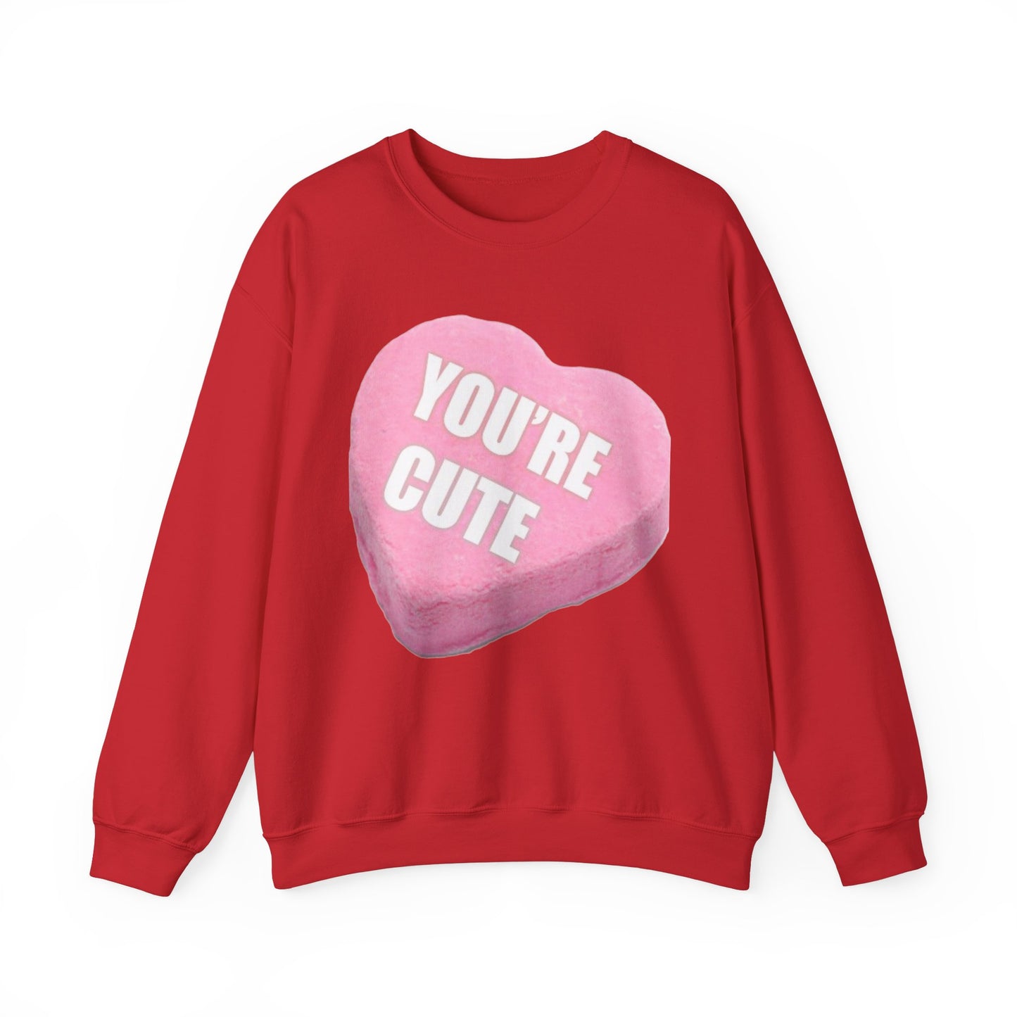 Candy Heart "You're Cute" - Crewneck Sweatshirt - Better Mode