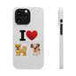 I Heart Dogs - Slim Phone Cases