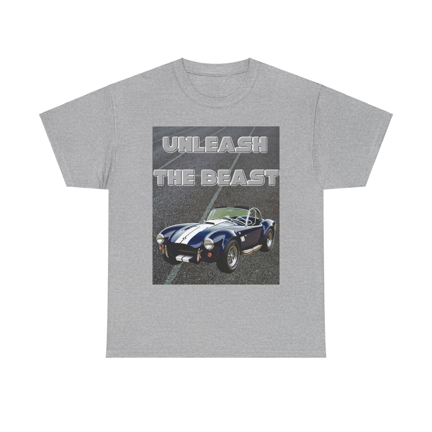 Unleash The Beast Classic Cars Blue Cobra - Unisex Heavy Cotton T-Shirt - Better Mode