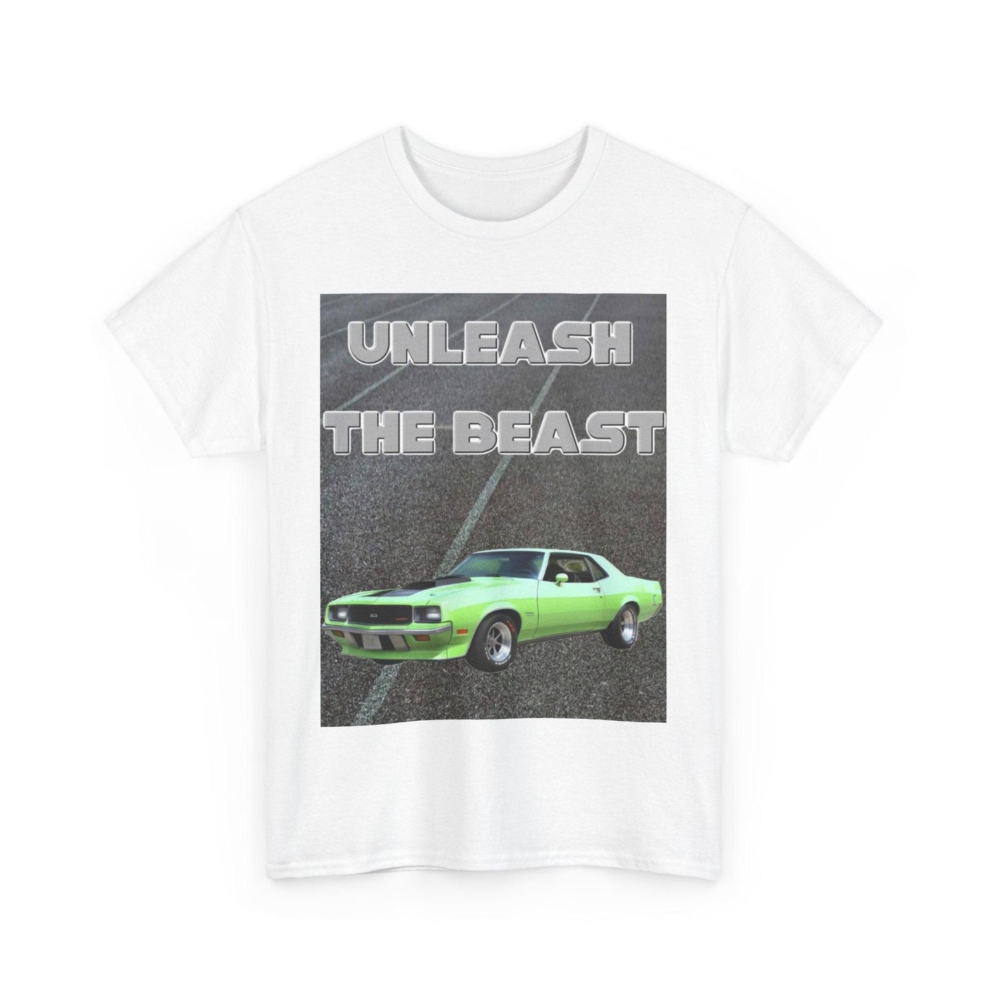 Unleash The Beast Classic Car Green - Unisex Heavy Cotton T-Shirt