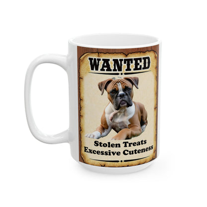 Wanted Poster Ceramic Mug - Boxer Breed