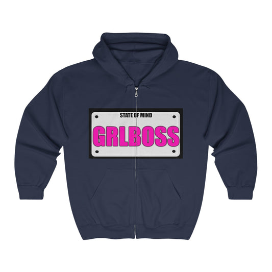 State Of Mind "GRLBOSS" - Full Zip Hooded Sweatshirt