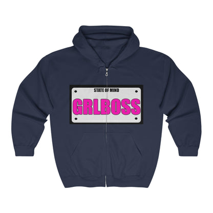 State Of Mind "GRLBOSS" - Full Zip Hooded Sweatshirt