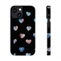 Slim Phone Cases - Hearts (Black)