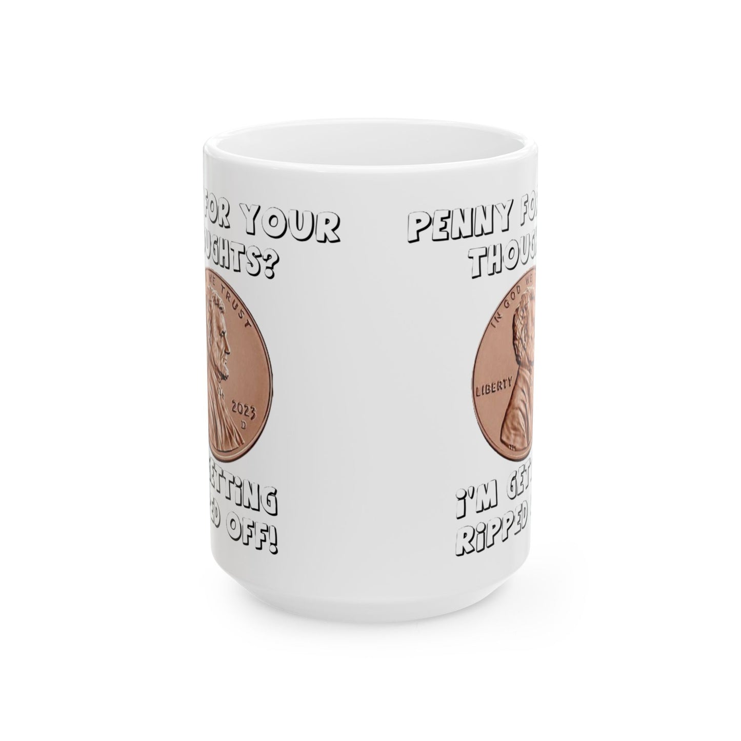 Penny...Thoughts (White) - Ceramic Mug, (11oz, 15oz)