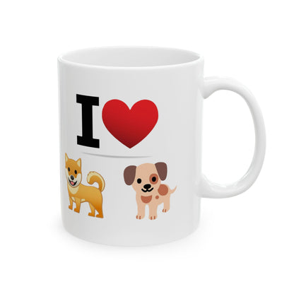 I Heart Dogs Ceramic Mug