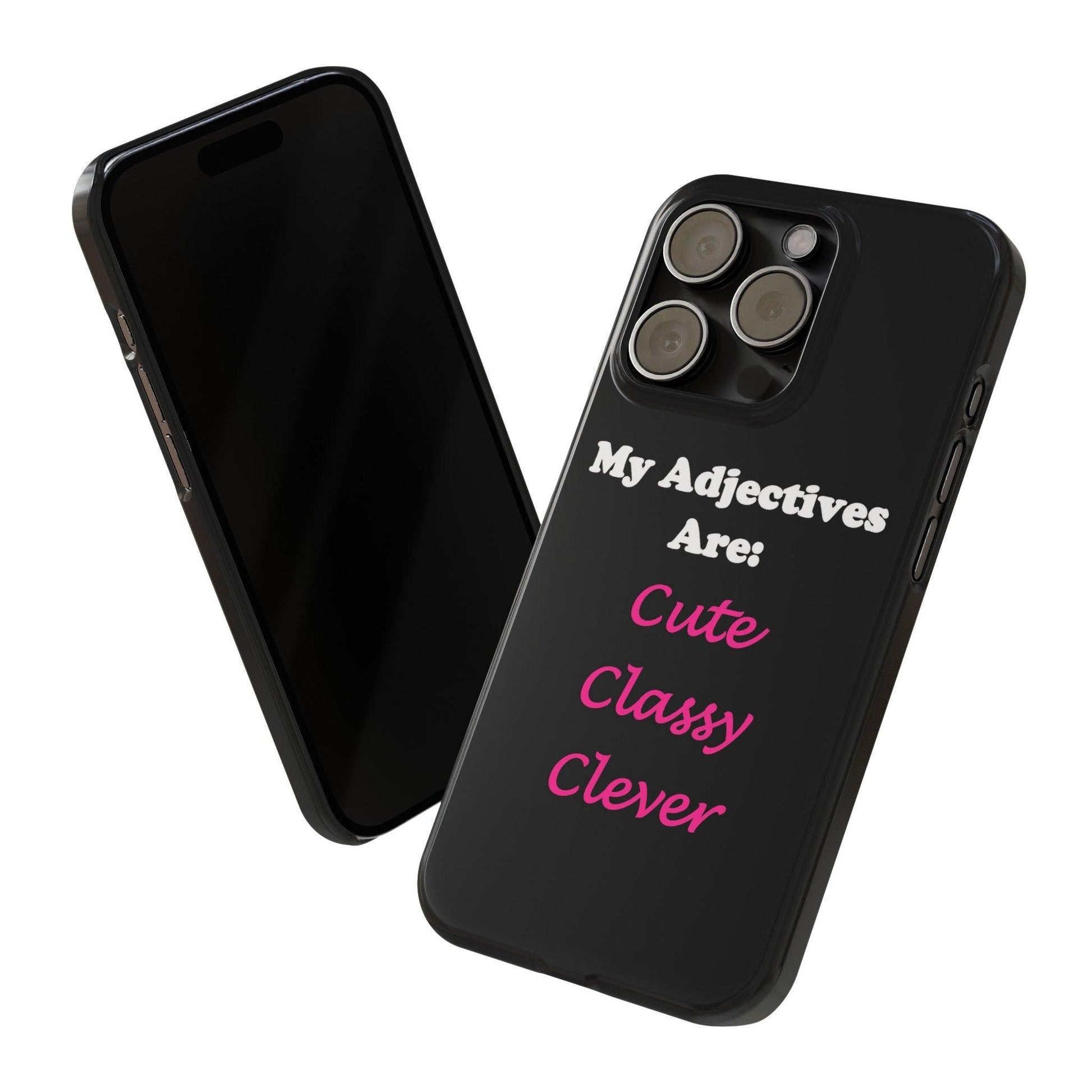 Cute (Black) - Slim Phone Cases - Better Mode