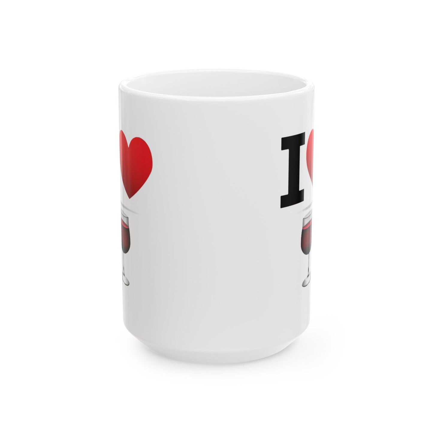 I Heart Wine - Ceramic Mug, (11oz, 15oz) - Better Mode