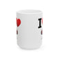 I Heart Wine - Ceramic Mug, (11oz, 15oz)