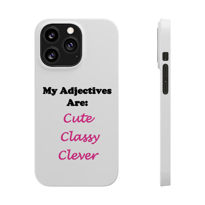 Cute (White) - Slim Phone Cases - Better Mode