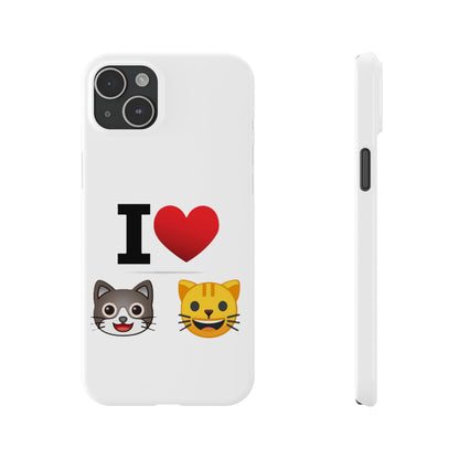 I Heart Cats - Slim Phone Cases