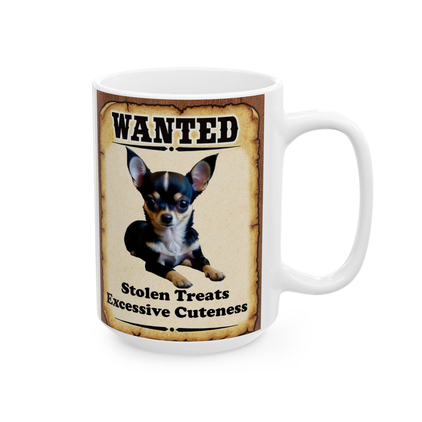 Wanted Poster Ceramic Mug - Chihuahua