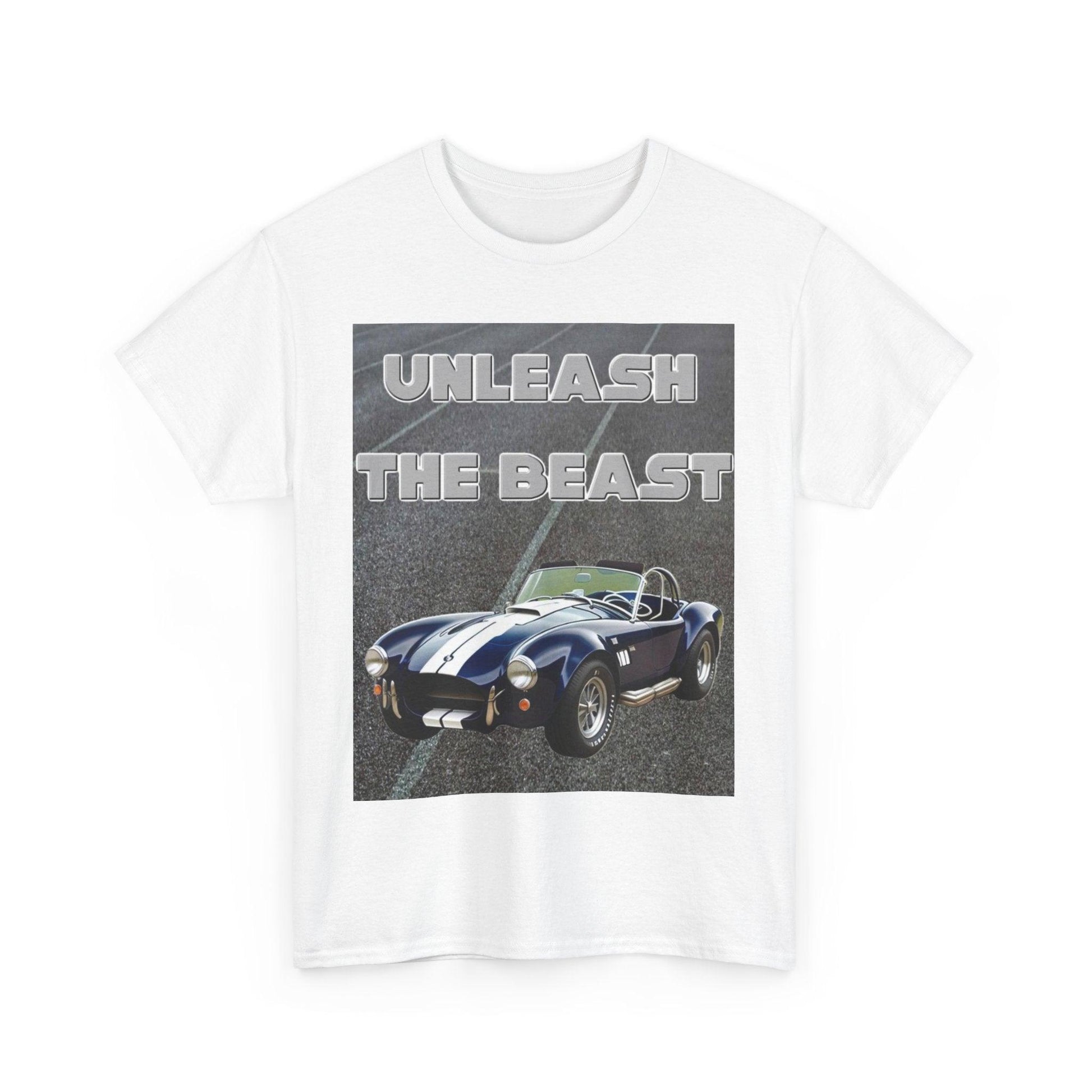 Unleash The Beast Classic Cars Blue Cobra - Unisex Heavy Cotton T-Shirt - Better Mode