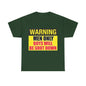 Warning - Men Only Boys Shot Down - Unisex Heavy Cotton T-Shirt