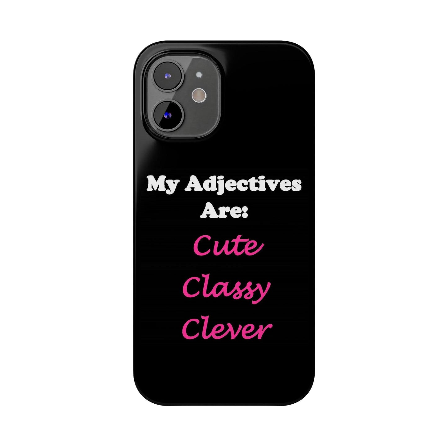 Cute (Black) - Slim Phone Cases - Better Mode