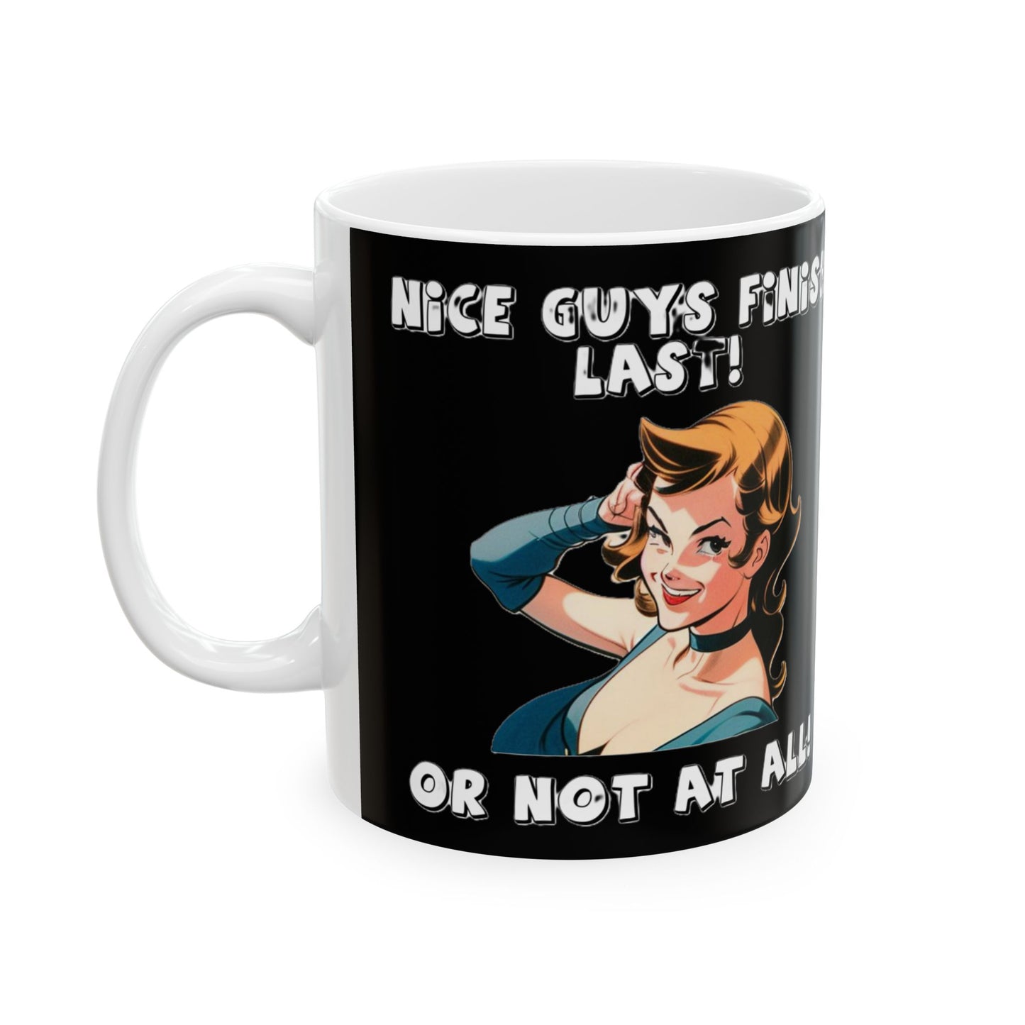 Nice Guys (Black) - Ceramic Mug, (11oz, 15oz)