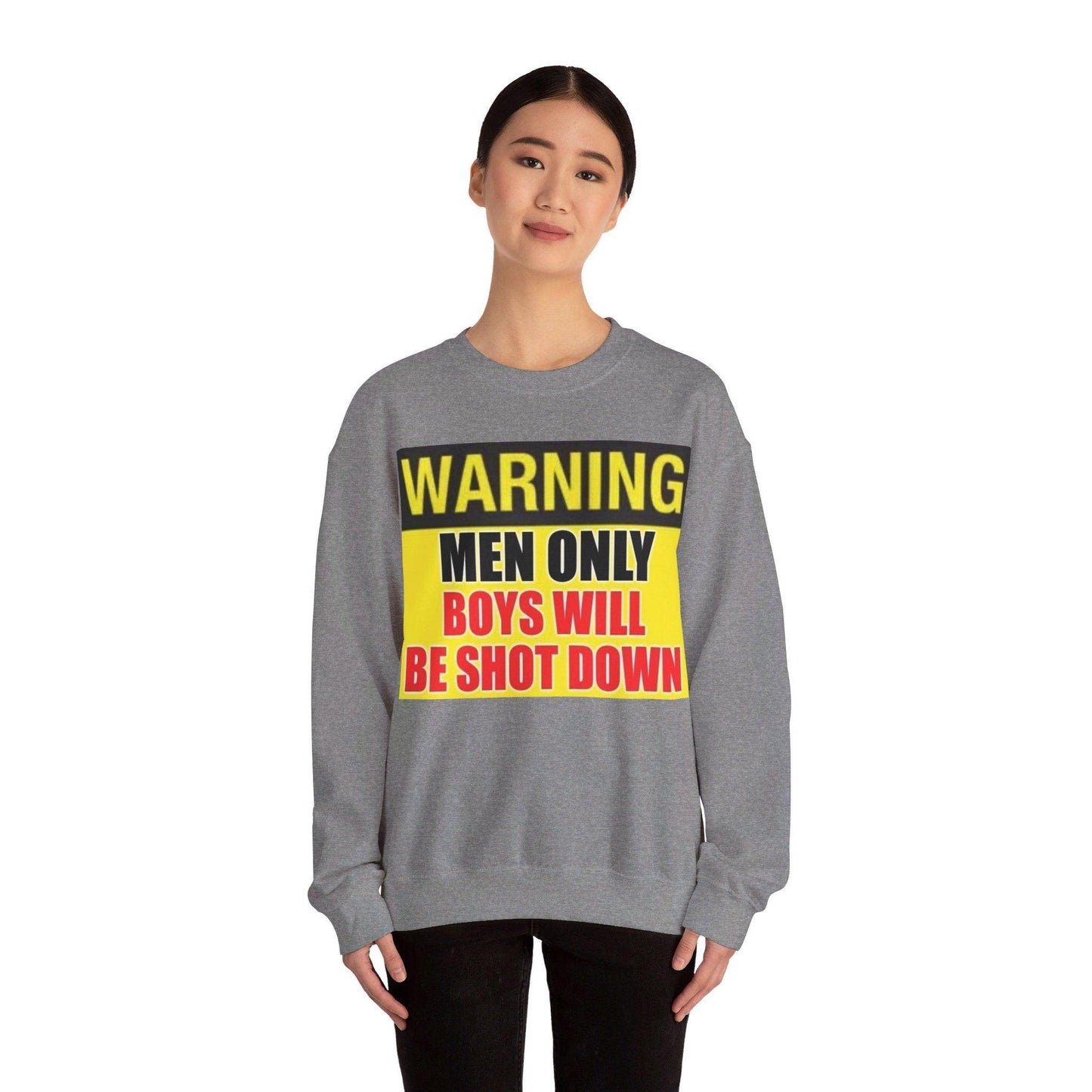 Warning Boys Shot Down - Unisex Heavy Blend™ Crewneck Sweatshirt