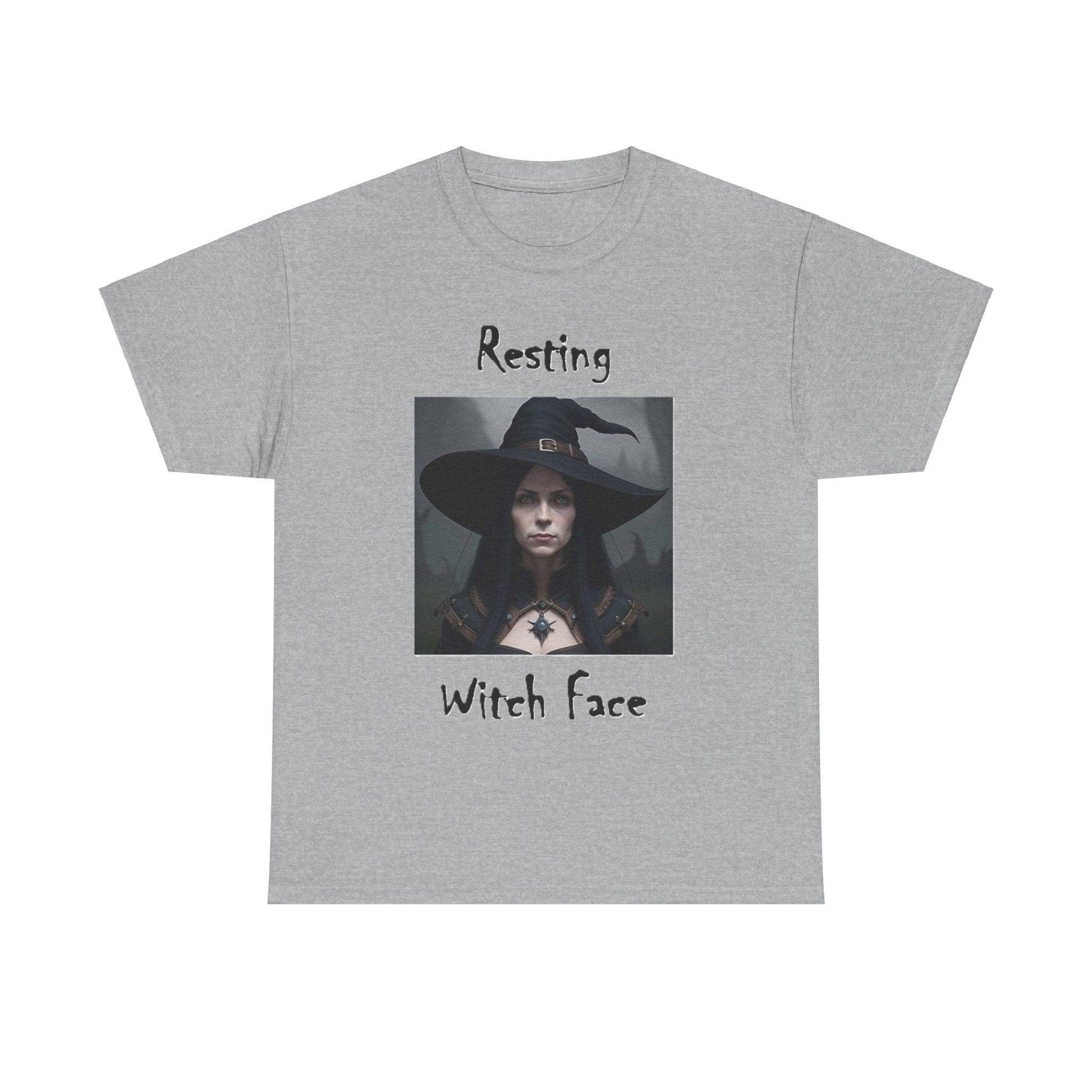 Halloween - Resting Witch Face - Unisex Heavy Cotton T-Shirt - Better Mode