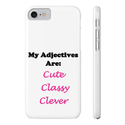 Cute (White) - Slim Phone Cases - Better Mode