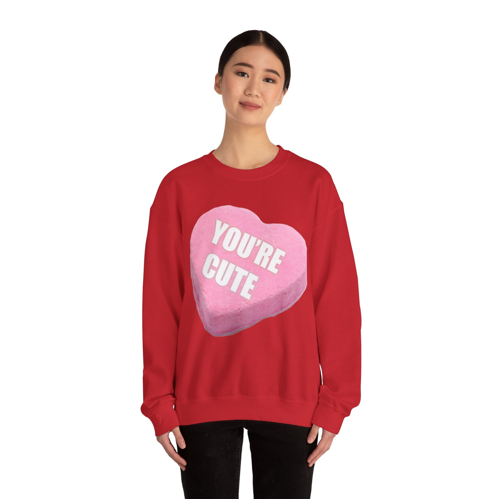 Candy Heart "You're Cute" - Crewneck Sweatshirt - Better Mode