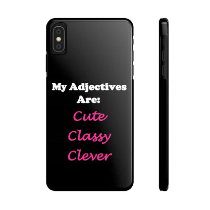 Cute (Black) - Slim Phone Cases - Better Mode