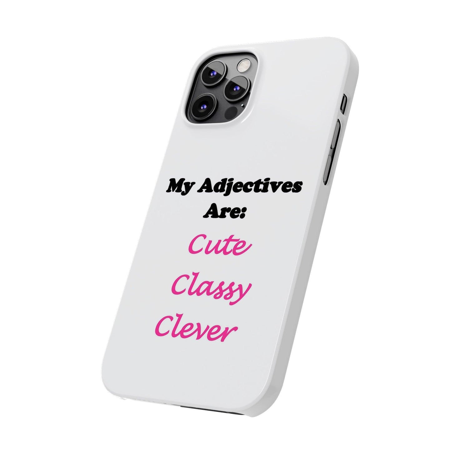 Cute (White) - Slim Phone Cases - Better Mode