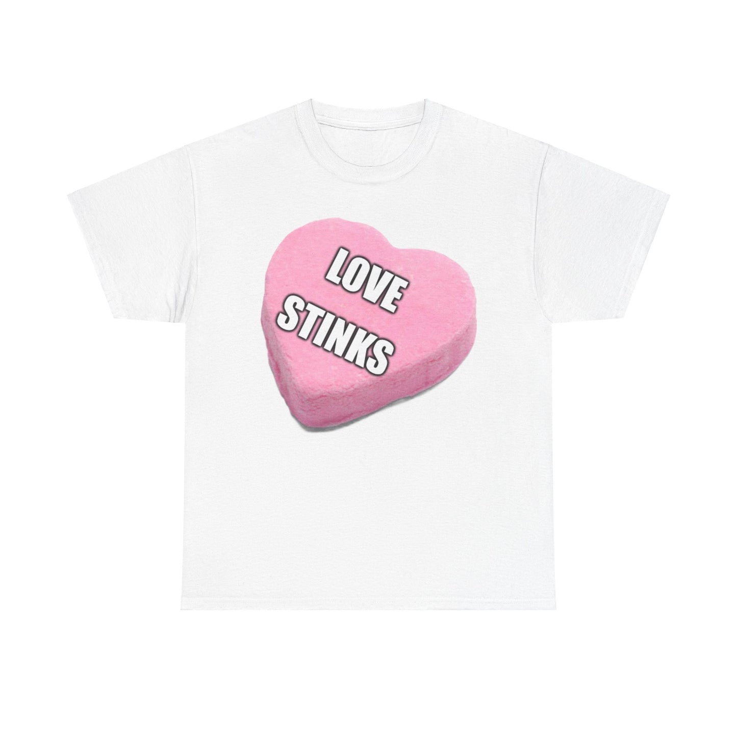 Candy Heart "Love Stinks" - Unisex Heavy Cotton T-Shirt - Better Mode