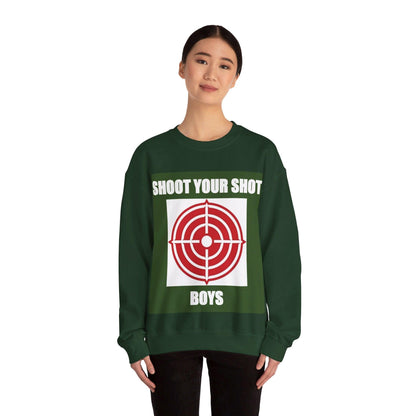 Shoot Shot (F Green) - Unisex Heavy Blend™ Crewneck Sweatshirt