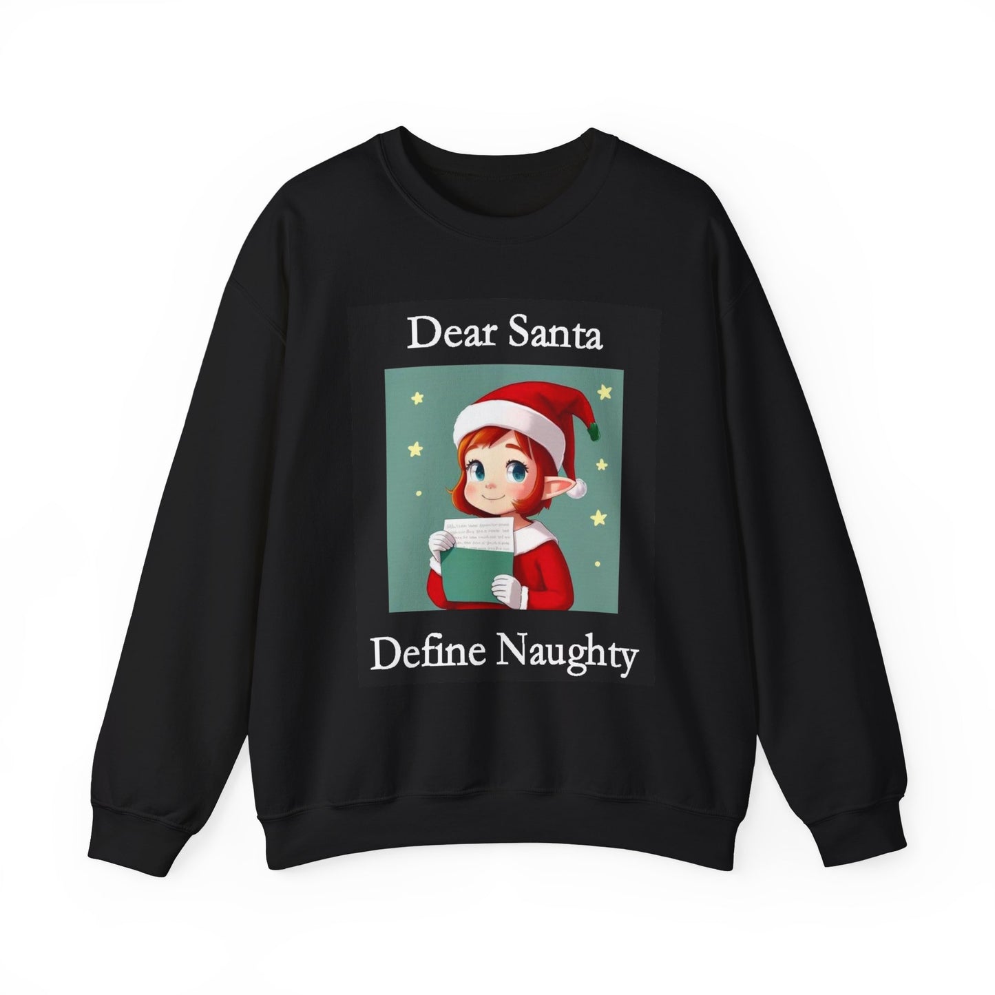 Christmas - Dear Santa 2 (Black) - Unisex Heavy Blend™ Crewneck Sweatshirt - Better Mode