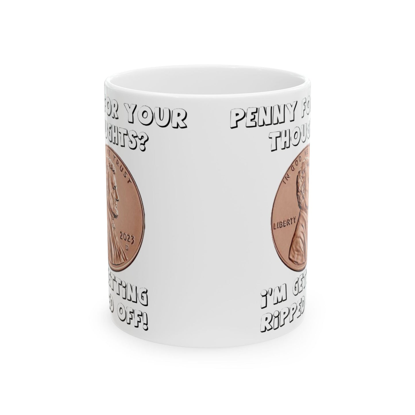 Penny...Thoughts (White) - Ceramic Mug, (11oz, 15oz)