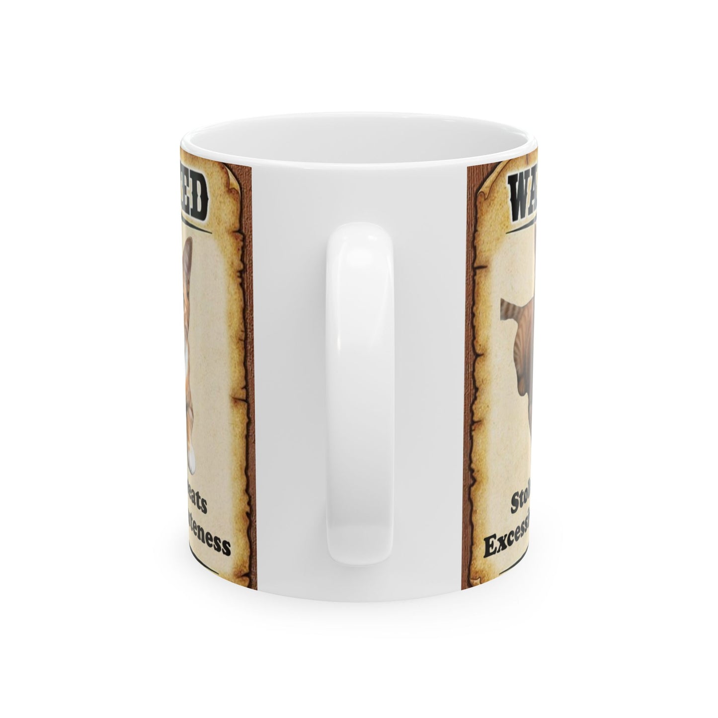 Wanted Poster Ceramic Mug - Orange Cat