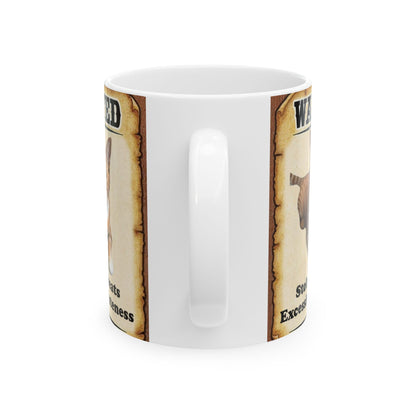 Wanted Poster Ceramic Mug - Orange Cat