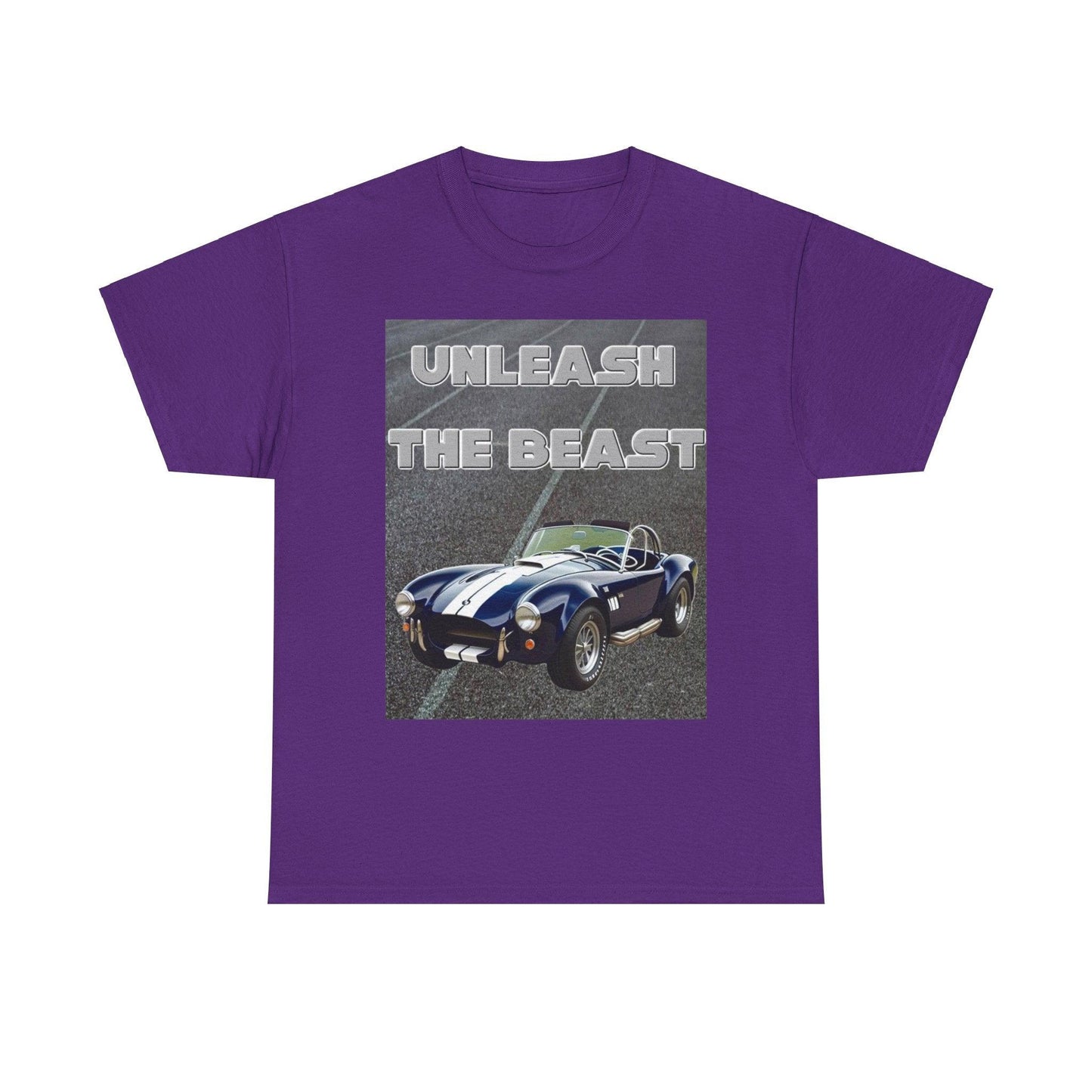 Unleash The Beast Classic Cars Blue Cobra - Unisex Heavy Cotton T-Shirt - Better Mode