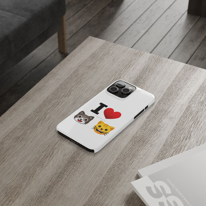 I Heart Cats - Slim Phone Cases