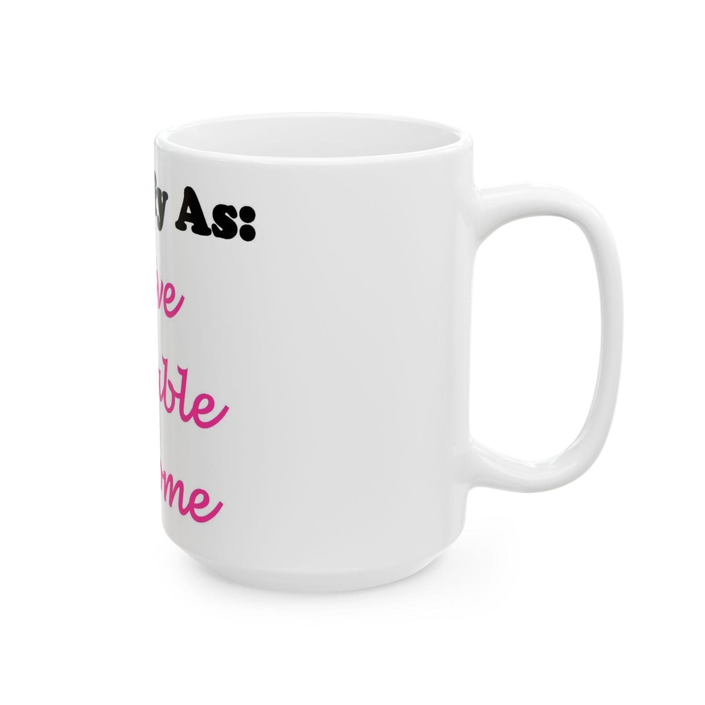 ID Active Adorable Awesome (White) - Ceramic Mug, (11oz, 15oz)