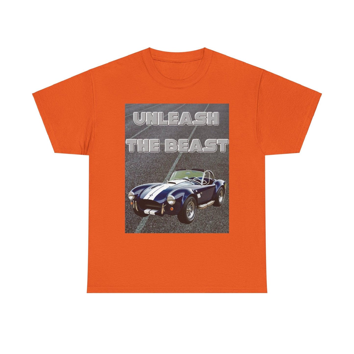 Unleash The Beast Classic Cars Blue Cobra - Unisex Heavy Cotton T-Shirt - Better Mode