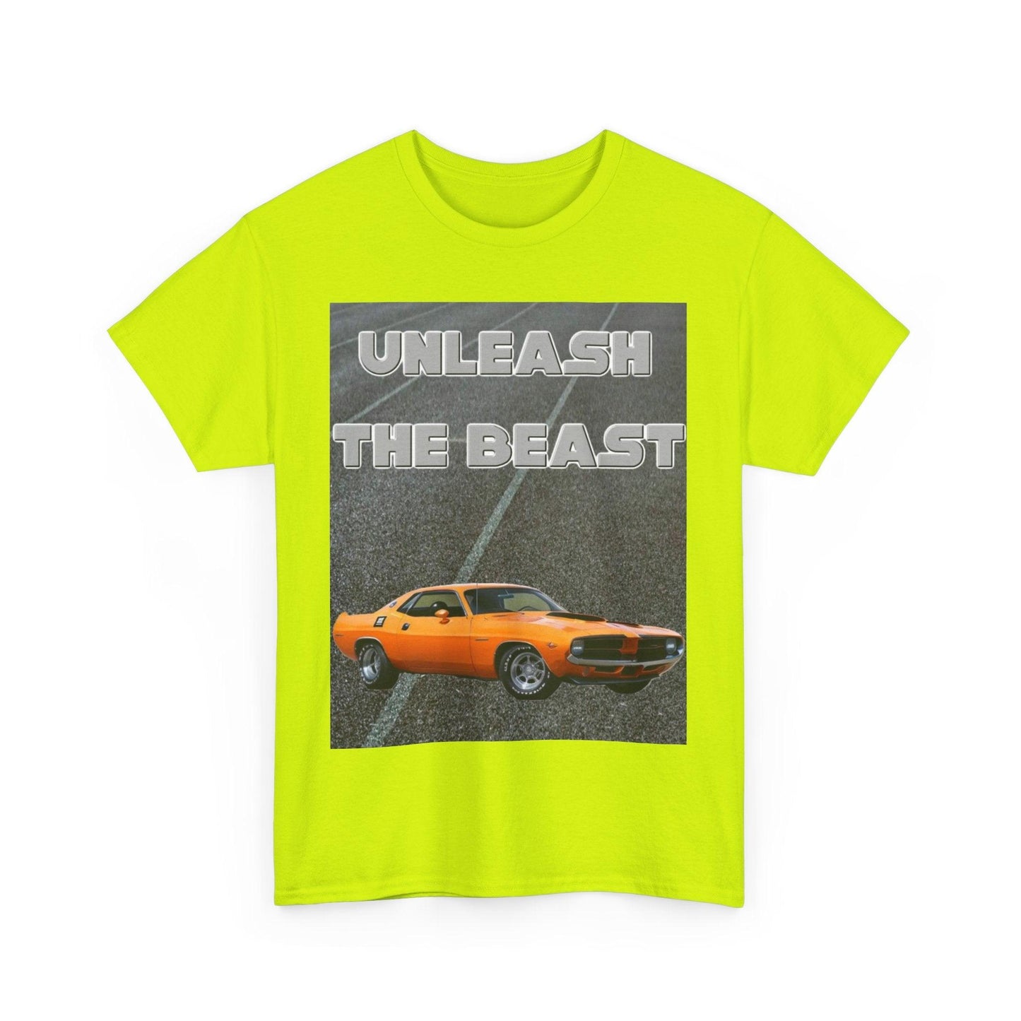 Unleash The Beast Classic Cars Orange - Unisex Heavy Cotton T-Shirt