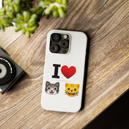 I Heart Cats - Slim Phone Cases