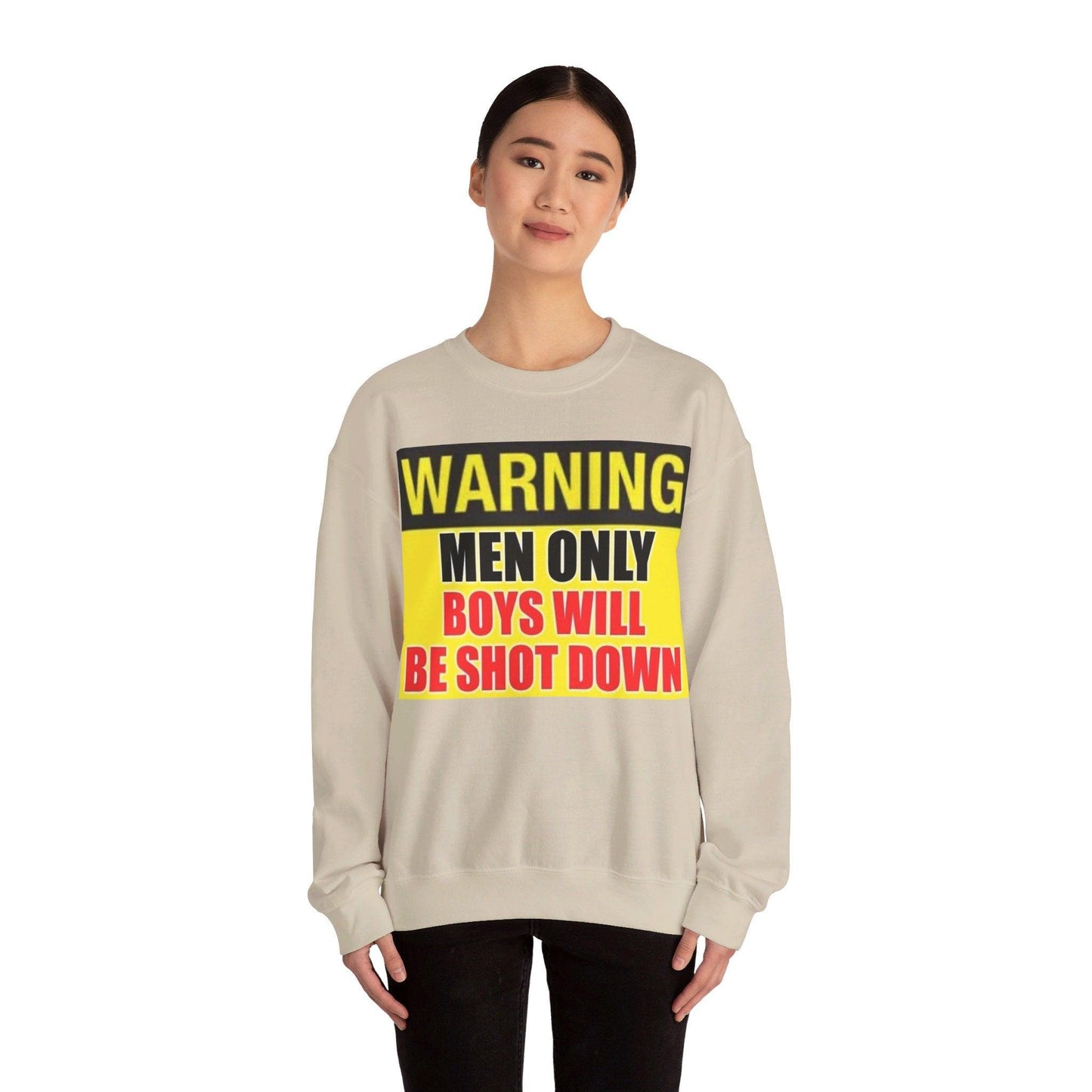 Warning Boys Shot Down - Unisex Heavy Blend™ Crewneck Sweatshirt