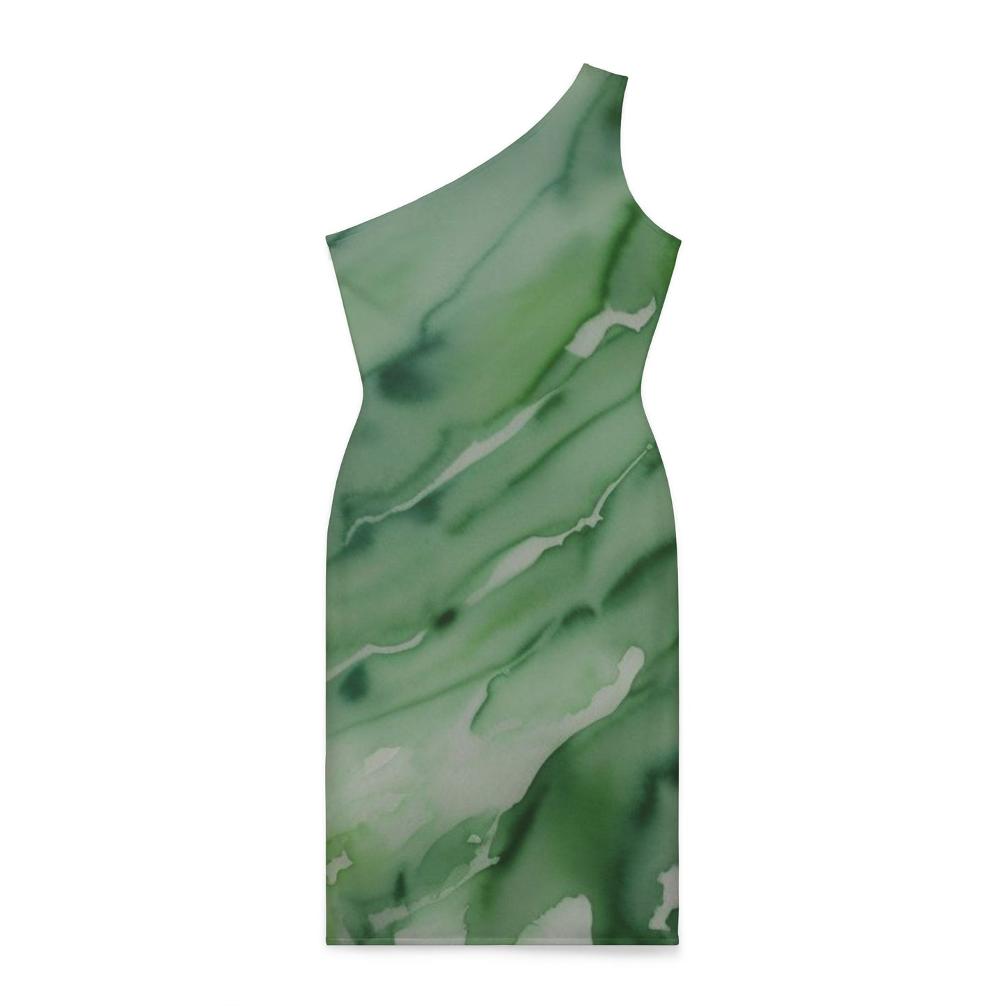 Green Marble Shoulder Dress