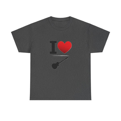 I Heart Guitar - Unisex Heavy Cotton T-Shirt - Better Mode