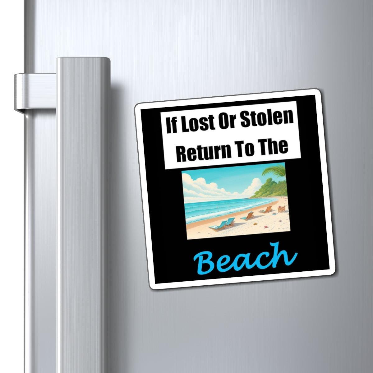 Lost Stolen Beach (Black) - Magnets - Better Mode