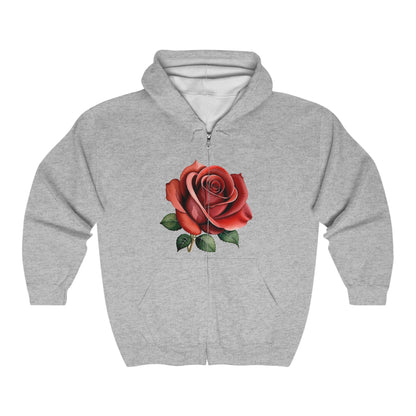 Rose 1 - Full Zip Hooded Sweatshirt